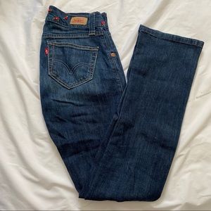 low rise levi’s jeans - bootcut and embroidered